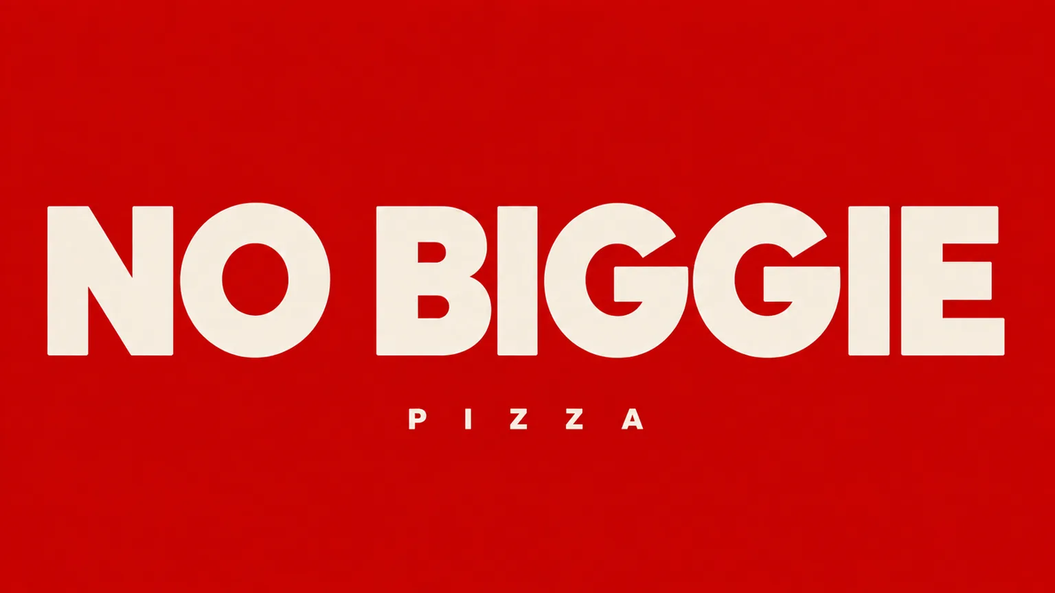 NO BIGGIE의 레드·크림 워드마크